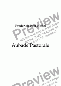 page one of Aubade Pastorale