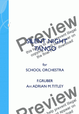 page one of Silent Night Tango