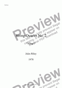 page one of String Quartet No. 2 [1978]