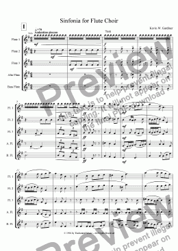 page one of Sinfonia for Flute Choir (3 mov.)