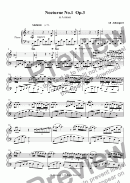 page one of Nocturne No.1  Op.3