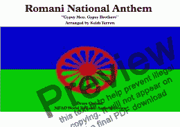 page one of Romani National Anthem (’’Gelem, Gelem’’ - ’’Romale Shavale’’) for Brass Quintet
