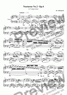 page one of Nocturne No.2  Op.4