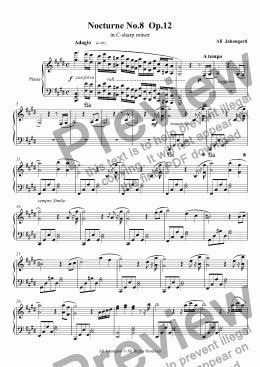 page one of Nocturne No.8  Op.12
