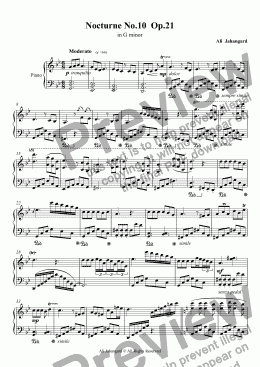 page one of Nocturne No.10  Op.21