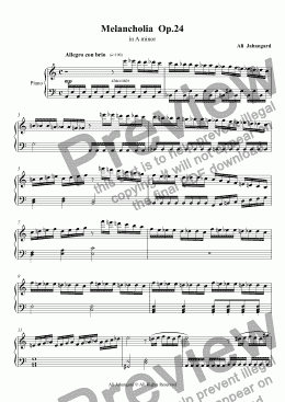 page one of Melancholia  Op.24