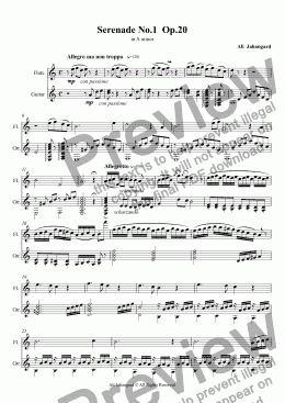 page one of Serenade No.1  Op.20