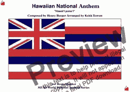 page one of Hawaiin National Anthem (“Hawaii’s Own”) for Brass Quintet