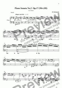 page one of Piano Sonata No.2  Op.17 (Mvt.III)