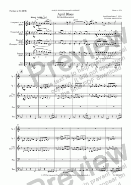 page one of April Blues (BBE/Score & Parts)