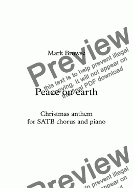 page one of Peace on Earth