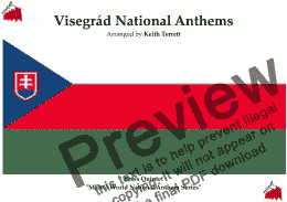page one of Visegrád National Anthems for Brass Quintet