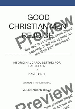 page one of Good Christian men rejoice! (SATB)