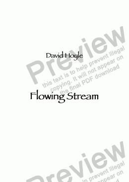page one of Flowing Stream