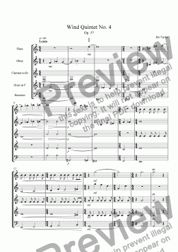 page one of Wind Quintet No. 4