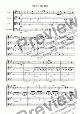 page one of Panis Angelicus (arr. String Quartet)