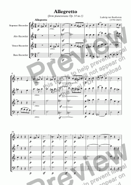 page one of Allegretto (Beethoven)