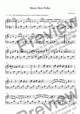 page one of Music Box Polka