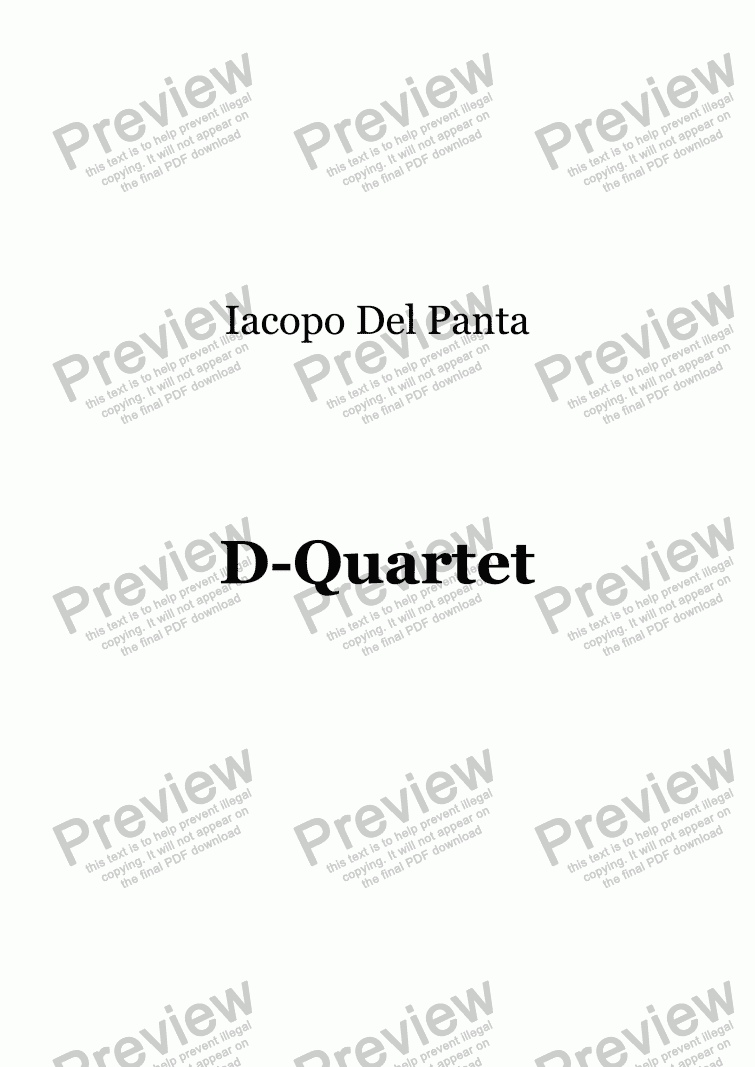 page one of D-Quartet