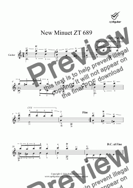 page one of New Minuet ZT 689