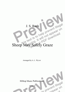 page one of Sheep May Safely Graze arr. flute and bassoon