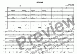 page one of La paloma trombones percussions