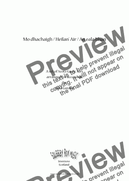 page one of Mo dhachaigh / Heilan Air / An eala bhàn