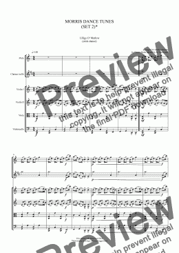 page one of Holst - MORRIS DANCE TUNES (SET 2)*String orchestra + 2 winds