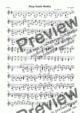 page one of Deep South Medley