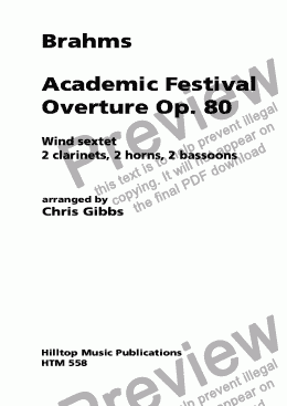 page one of Academic Festival Overture Op.80