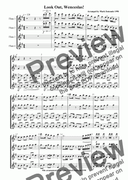 page one of Look Out, Wenceslas! Flute Choir/Quartet