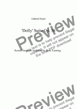 page one of Dolly Suite - Fauré (small orchestra) + mp3