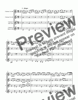page one of Brandenburg Concerto No. 6, mvt 3