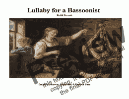 page one of Lullaby for a Bassoonist with Keyboard & Double Bass/Guitar