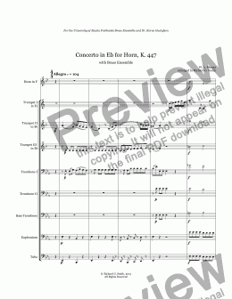 page one of Mozart: Concerto 3 in Eb for Horn - Full Score