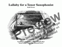 page one of Lullaby for a Tenor Saxophonist, Keyboard & Double/E.Bass