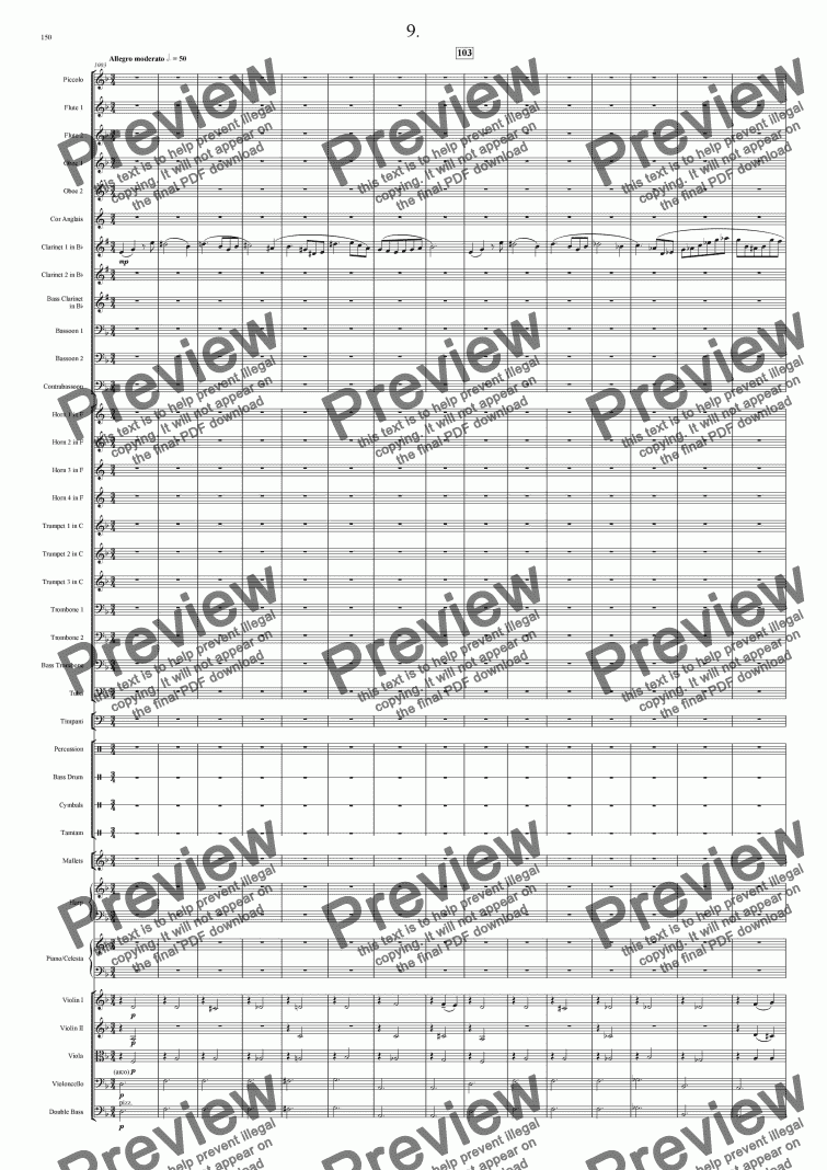 page one of Symphony No 13 9th Movement
