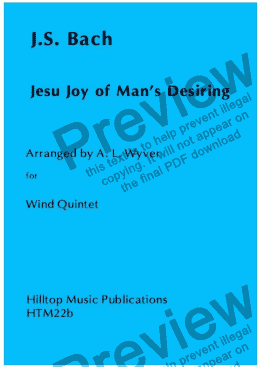 page one of Jesu Joy of Man’s Desiring