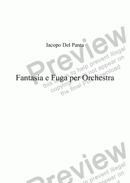 page one of Fantasy & Fugue for Orchestra
