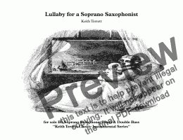 page one of Lullaby for a Soprano Saxophonist, Piano & Double Bass