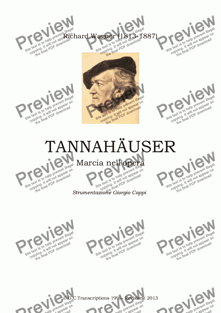 page one of Tannhauser - Grand March -Wagner