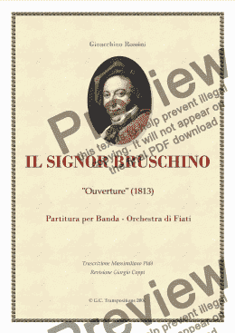 page one of Il Signor Bruschino - Ouverture -Rossini