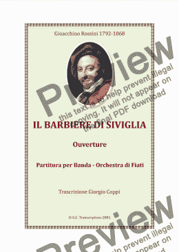 page one of Il Barbiere di Siviglia - Ouverture -Rossini