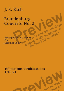 page one of Brandenberg Concerto No. 2