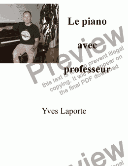 page one of Le piano avec professeur