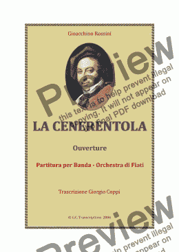 page one of La Cenerentola - Ouverture -Rossini