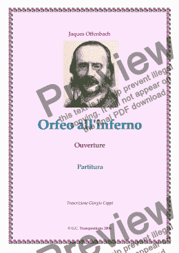 page one of Orfeo all’inferno - Ouverture - Jaques Offenbach