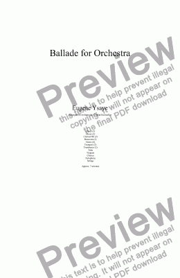 page one of Ballade for Orchestra