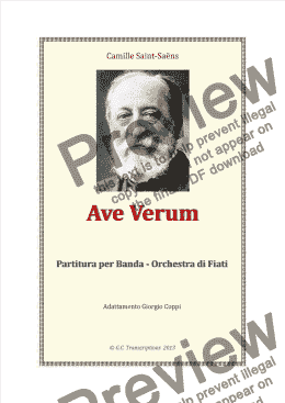 page one of Ave Verum - Camille Saint Saens 