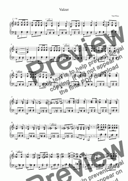 page one of Valzer per pianoforte